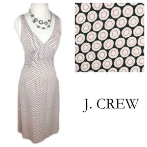 J. Crew Sleeveless Circle Print Silk Dress